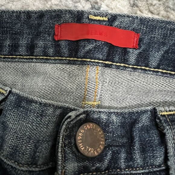 Red Card Tokyo x Beams Japan Rhytm Vintage Mid Straight Size 31 Jeans Button Fly - Picture 4 of 7